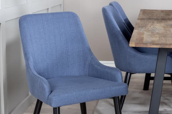FURNLUX RUOKASALIN TUOLI PLAZA SININEN & MUSTA 49CM
