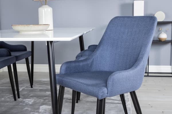 FURNLUX RUOKASALIN TUOLI PLAZA SININEN & MUSTA 49CM