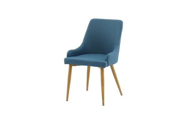 FURNLUX MATSALSSTOL PLAZA BLÅ & EK 49CM