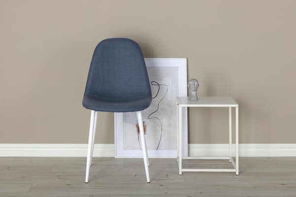 FURNLUX MATSALSSTOL POLARBLÅ & VIT 44CM