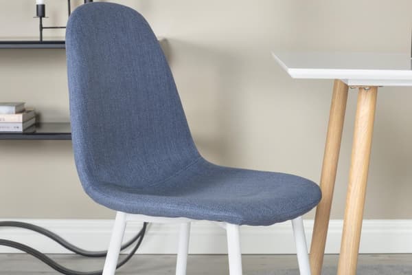 FURNLUX MATSALSSTOL POLARBLÅ & VIT 44CM