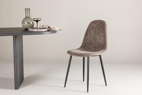 FURNLUX RUOKASALIN TUOLI POLAR VAALEANRUSKEA & MUSTA 44CM