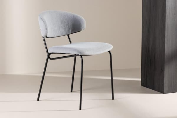FURNLUX MATSALSSTOL CHICO GRÅ & SVART 50CM