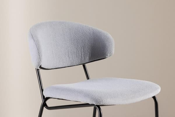 FURNLUX MATSALSSTOL CHICO GRÅ & SVART 50CM