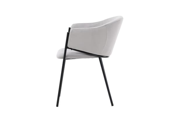 FURNLUX SPISESTUESTOL EVELINA GRÅ & SORT 54CM