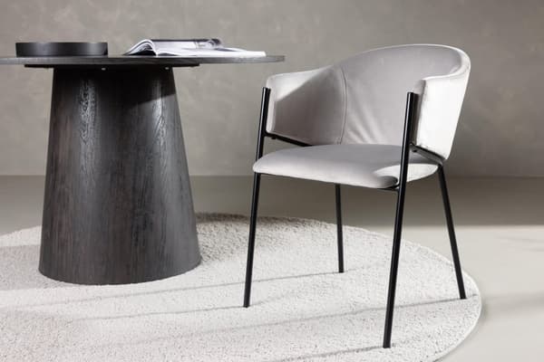 FURNLUX RUOKASALIN TUOLI EVELINA HARMAA & MUSTA 54CM