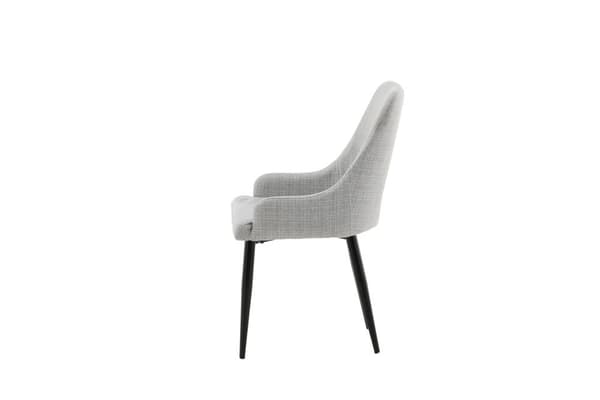 FURNLUX MATSALSSTOL PLAZA GRÅ & SVART 49CM