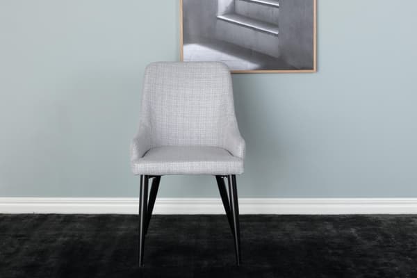 FURNLUX MATSALSSTOL PLAZA GRÅ & SVART 49CM