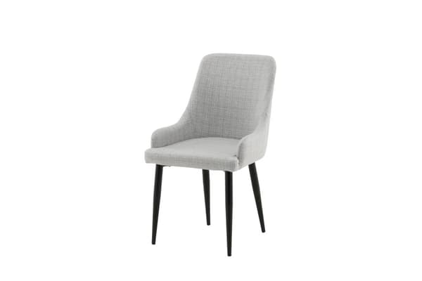 FURNLUX MATSALSSTOL PLAZA GRÅ & SVART 49CM