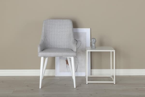 FURNLUX MATSALSSTOL PLAZA GRÅ & VIT 49CM