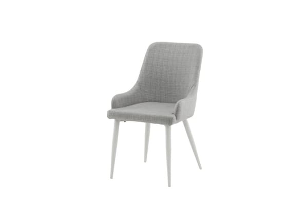 FURNLUX MATSALSSTOL PLAZA GRÅ & VIT 49CM