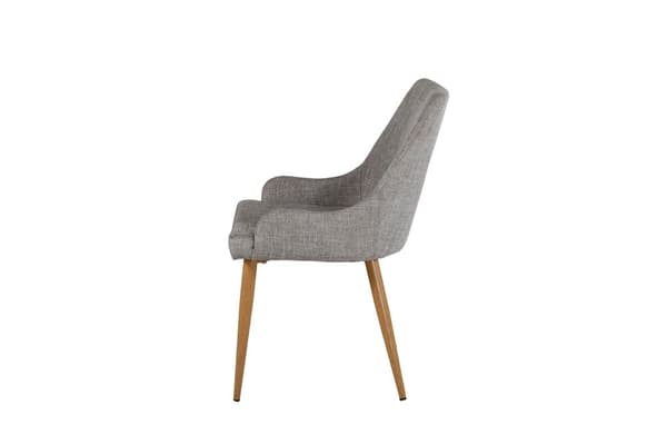 FURNLUX MATSALSSTOL PLAZA GRÅ & EK 49CM