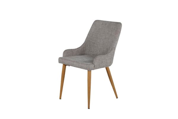 FURNLUX MATSALSSTOL PLAZA GRÅ & EK 49CM