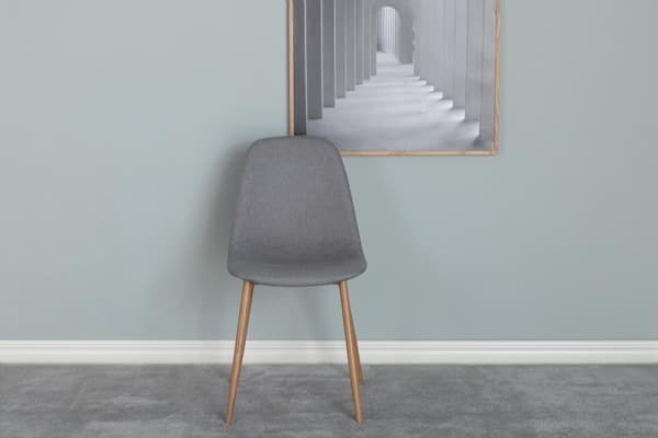 FURNLUX MATSALSSTOL POLARGRÅ & EK 44CM