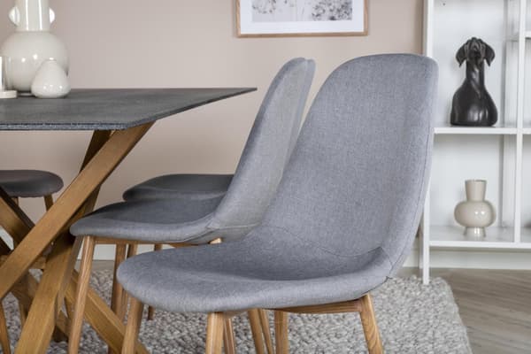 FURNLUX MATSALSSTOL POLARGRÅ & EK 44CM