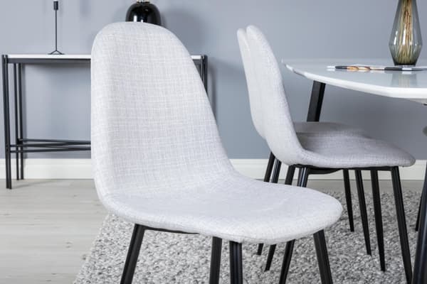 FURNLUX MATSALSSTOL POLAR LJUSGRÅ & SVART 44CM