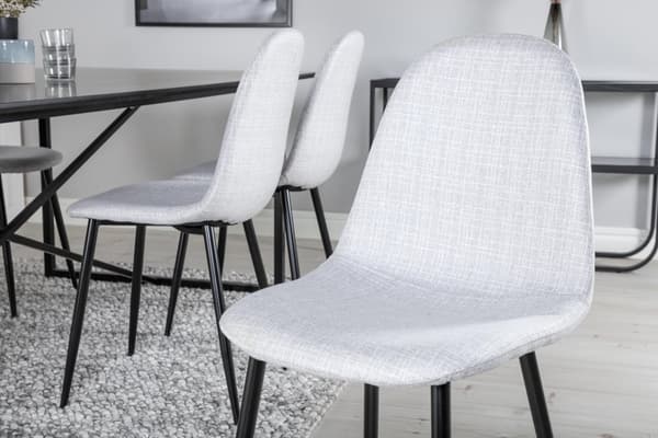 FURNLUX MATSALSSTOL POLAR LJUSGRÅ & SVART 44CM