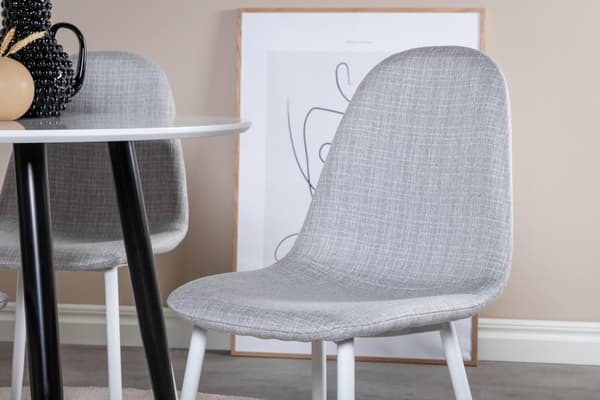 FURNLUX MATSALSSTOL POLARGRÅ & VIT 44CM