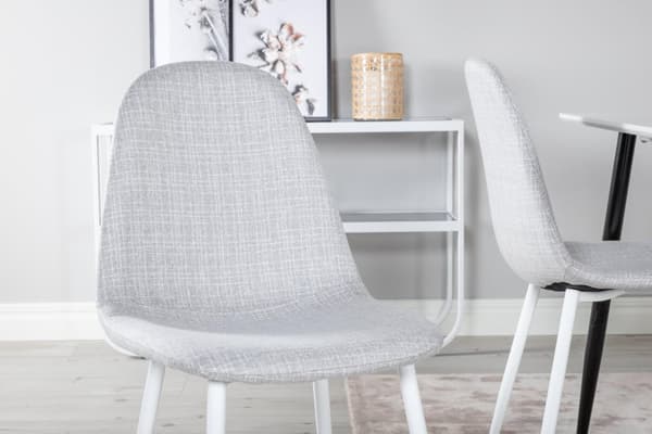 FURNLUX MATSALSSTOL POLARGRÅ & VIT 44CM