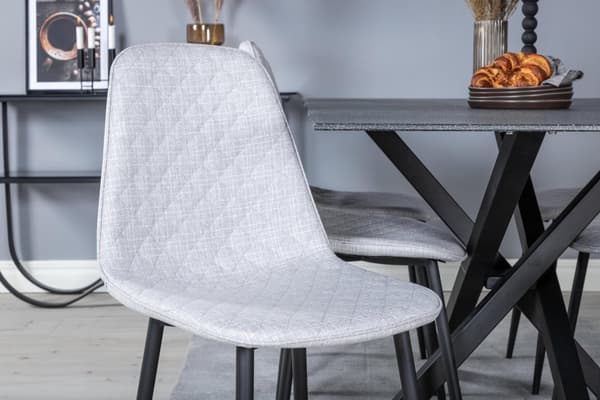 FURNLUX SPISESTUESTOL POLAR GRÅ & SORT 44CM