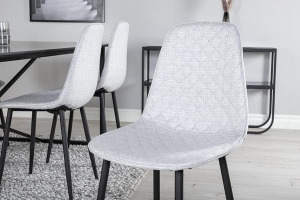 FURNLUX SPISESTUESTOL POLAR GRÅ & SORT 44CM