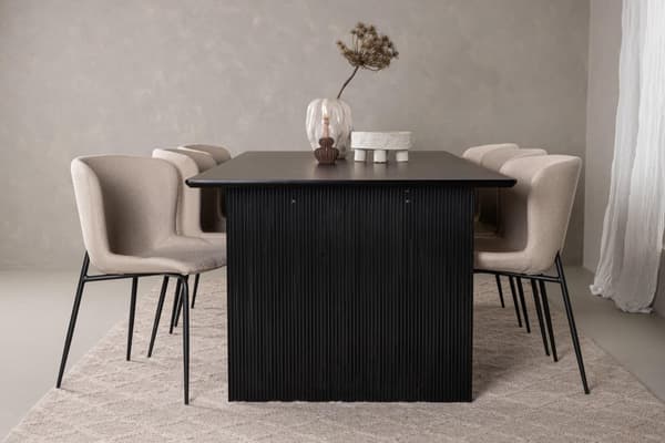 FURNLUX RUOKASALIN TUOLI MODESTO BEIGE & MUSTA 48CM