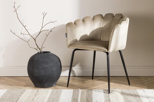 FURNLUX MATSALSSTOL LIMHAMN BEIGE & SVART 61CM