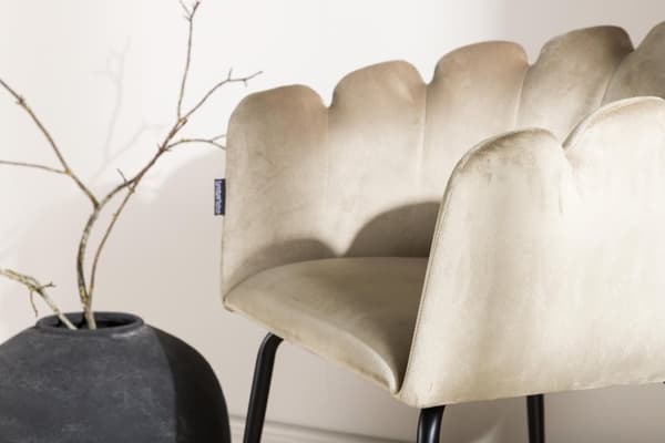 FURNLUX SPISESTUESTOL LIMHAMN BEIGE & SORT 61CM