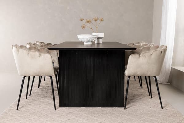 FURNLUX MATSALSSTOL LIMHAMN BEIGE & SVART 61CM