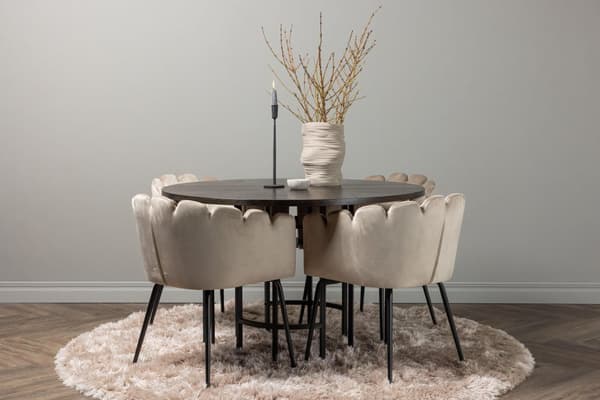 FURNLUX MATSALSSTOL LIMHAMN BEIGE & SVART 61CM