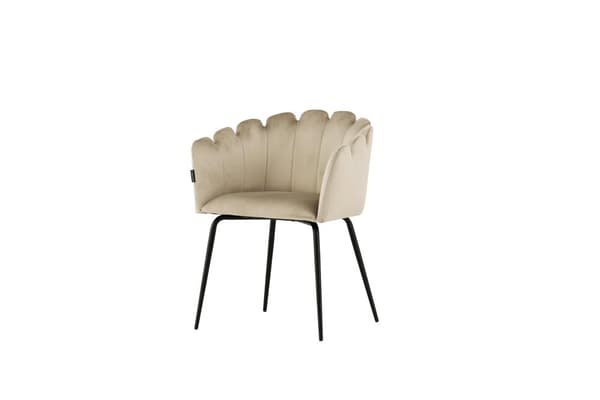 FURNLUX SPISESTUESTOL LIMHAMN BEIGE & SORT 61CM