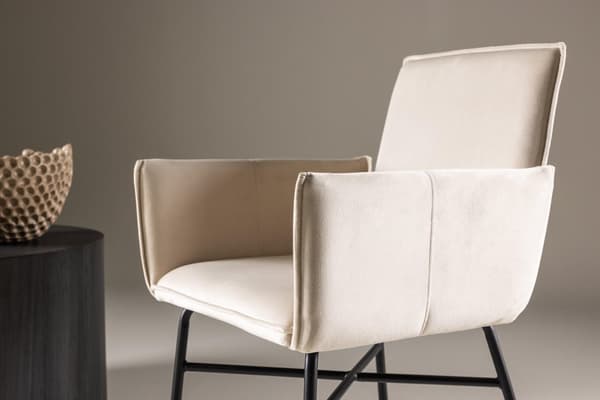 FURNLUX RUOKASALIN TUOLI PETRA BEIGE & MUSTA 57CM