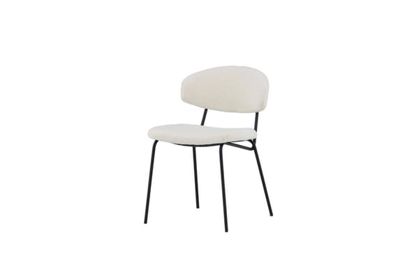 FURNLUX RUOKASALIN TUOLI CHICO VALKOINEN & MUSTA 50CM