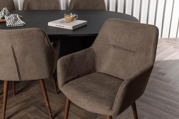 FURNLUX MATSALSSTOL TOMORROW MÖRKGRÖN & VALNÖT 60CM