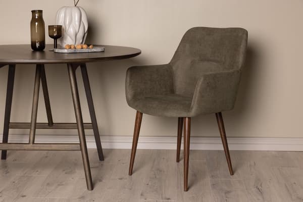 FURNLUX MATSALSSTOL TOMORROW MÖRKGRÖN & VALNÖT 60CM