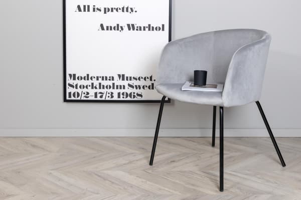 FURNLUX MATSALSSTOL BERIT GRÅ & SVART 55CM