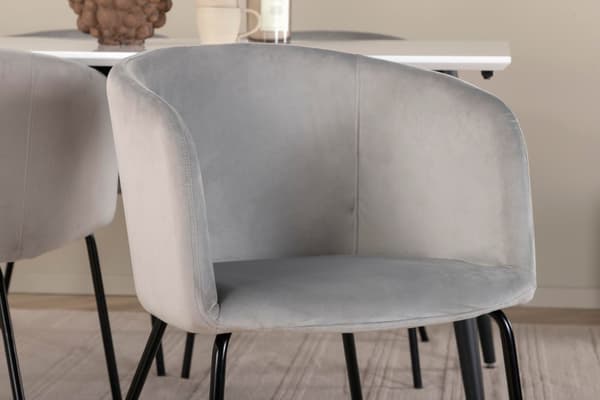 FURNLUX MATSALSSTOL BERIT GRÅ & SVART 55CM