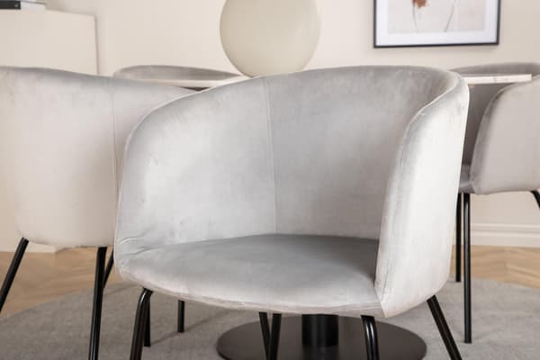 FURNLUX MATSALSSTOL BERIT GRÅ & SVART 55CM