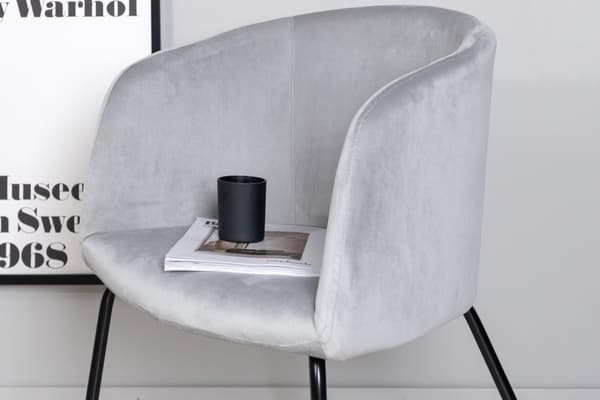 FURNLUX MATSALSSTOL BERIT GRÅ & SVART 55CM