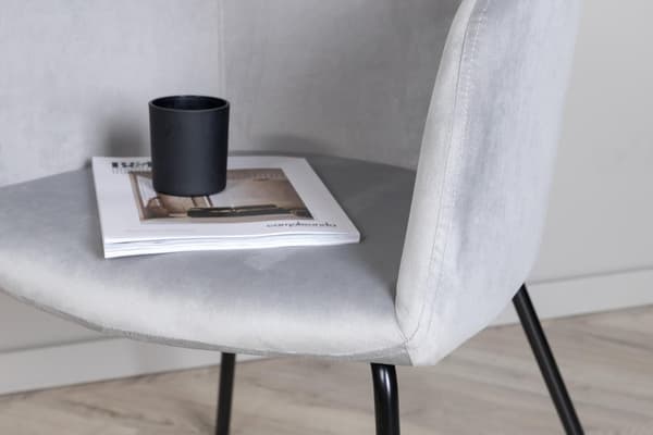 FURNLUX MATSALSSTOL BERIT GRÅ & SVART 55CM