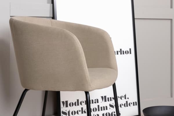 FURNLUX RUOKASALIN TUOLI BERIT BEIGE & MUSTA 55CM