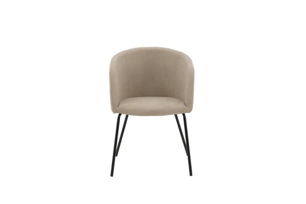 FURNLUX RUOKASALIN TUOLI BERIT BEIGE & MUSTA 55CM