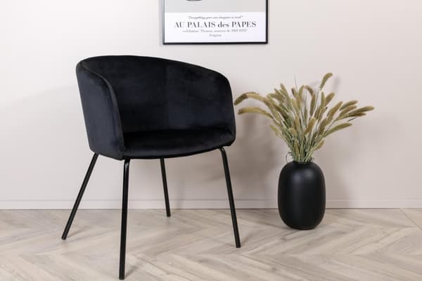 FURNLUX RUOKASALIN TUOLI BERIT MUSTA 55CM