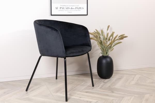 FURNLUX RUOKASALIN TUOLI BERIT MUSTA 55CM