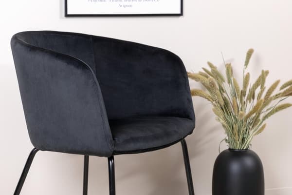FURNLUX RUOKASALIN TUOLI BERIT MUSTA 55CM