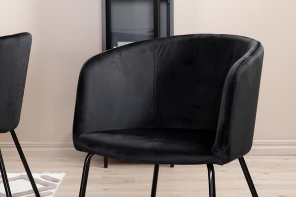 FURNLUX RUOKASALIN TUOLI BERIT MUSTA 55CM