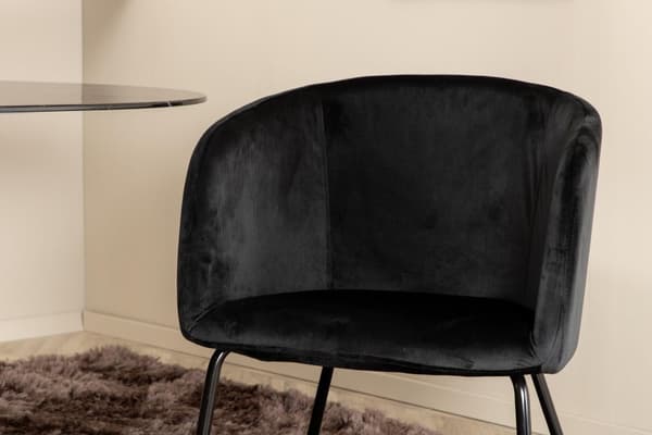 FURNLUX RUOKASALIN TUOLI BERIT MUSTA 55CM