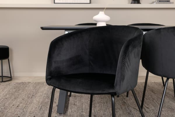 FURNLUX RUOKASALIN TUOLI BERIT MUSTA 55CM