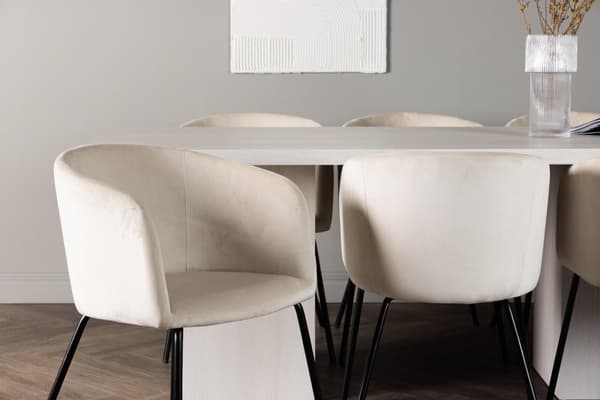 FURNLUX RUOKASALIN TUOLI BERIT CREME & BLACK 55CM