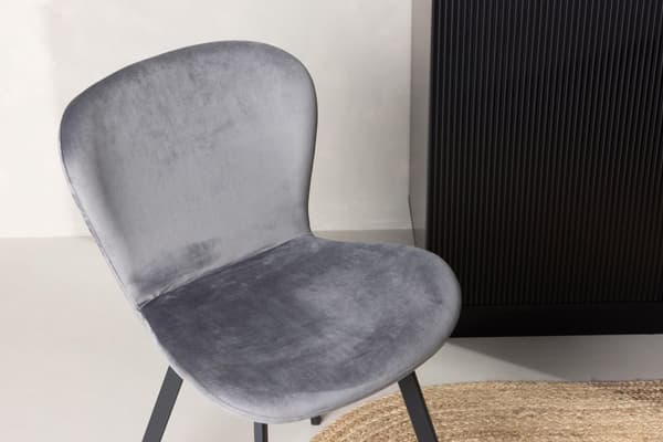 FURNLUX RUOKAILUTUOLI LILJA HARMAA & MUSTA 48CM